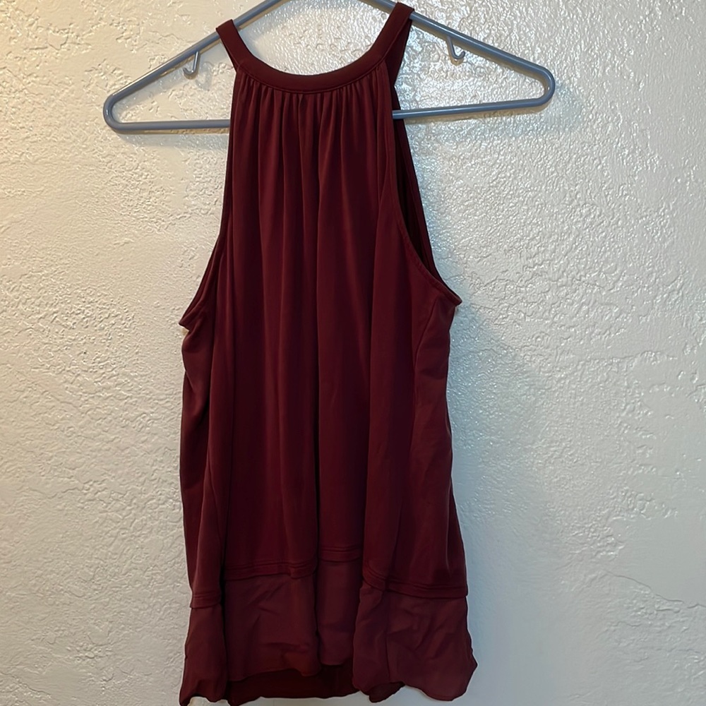 Mixed media tank top